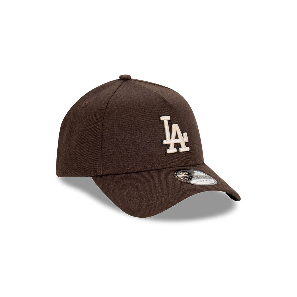 LA Dodgers Hat - Brown Stone 9Forty A-Frame MLB Snapback Cap - New Era